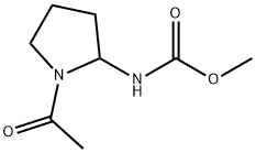 Carbamic acid, N-?(1-?acetyl-?2-?pyrrolidinyl)?-?, methyl ester Struktur