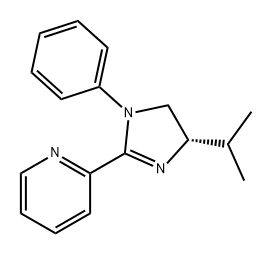 Pyridine, 2-[(4S)-4,5-dihydro-4-(1-methylethyl)-1-phenyl-1H-imidazol-2-yl]- Structure