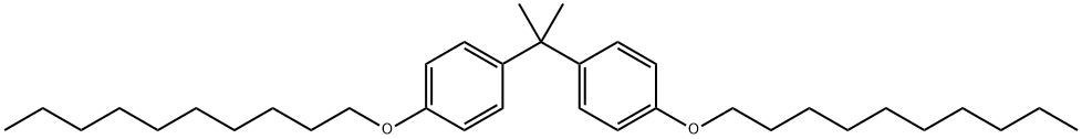 Benzene, 1,1'-(1-methylethylidene)bis[4-(decyloxy)-,908371-63-1,结构式