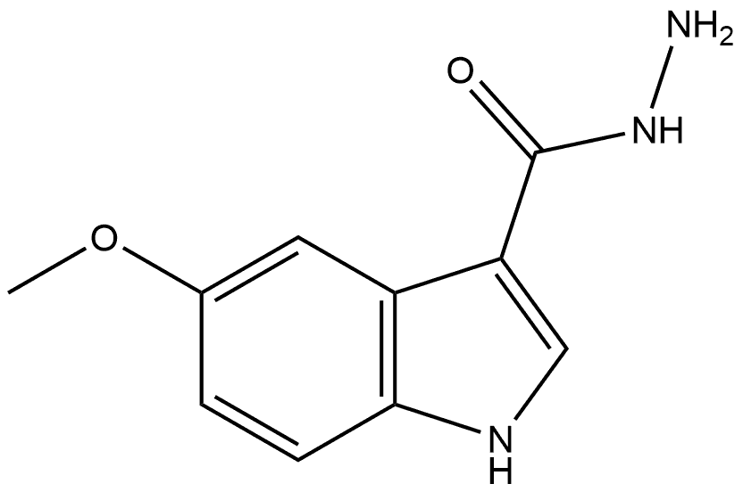 5-甲氧基吲哚-3-甲酰肼, 90840-47-4, 结构式
