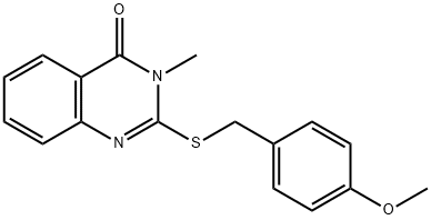 2-((4-Methoxybenzyl)thio)-3-methylquinazolin-4(3H)-one Struktur