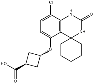 908570-13-8 Cyclobutanecarboxylic acid, 3-[(8'-chloro-2',3'-dihydro-2'-oxospiro[cyclohexane-1,4'(1'H)-quinazolin]-5'-yl)oxy]-, trans-