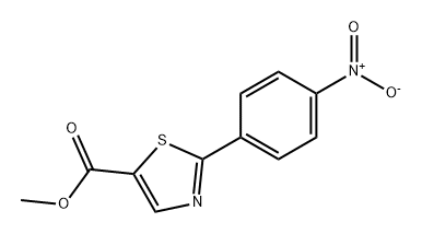 5-Thiazolecarboxylic acid, 2-(4-nitrophenyl)-, methyl ester 化学構造式