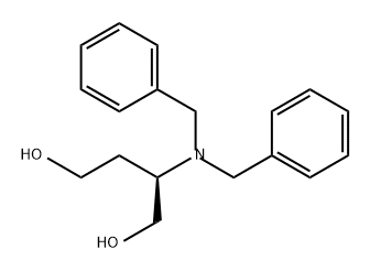 1,4-Butanediol, 2-[bis(phenylmethyl)amino]-, (2R)- Structure