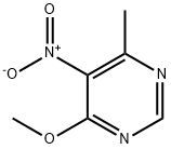 Pyrimidine, 4-methoxy-6-methyl-5-nitro- 化学構造式