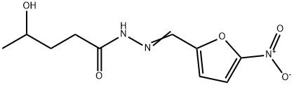 Pentanoic acid, 4-hydroxy-, 2-[(5-nitro-2-furanyl)methylene]hydrazide,90872-42-7,结构式