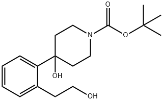 tert-butyl4-hydroxy-4-[2-(2-hydroxyethyl)phenyl]piperidin-1-carboxylate,909034-73-7,结构式