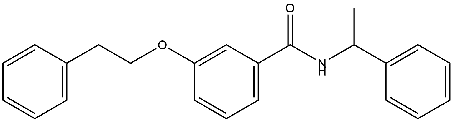 3-(2-Phenylethoxy)-N-(1-phenylethyl)benzamide Struktur