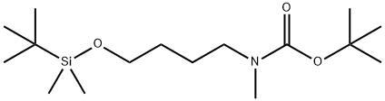 1,1-Dimethylethyl N-[4-[[(1,1-dimethylethyl)dimethylsilyl]oxy]butyl]-N-methylcarbamate,909297-89-8,结构式
