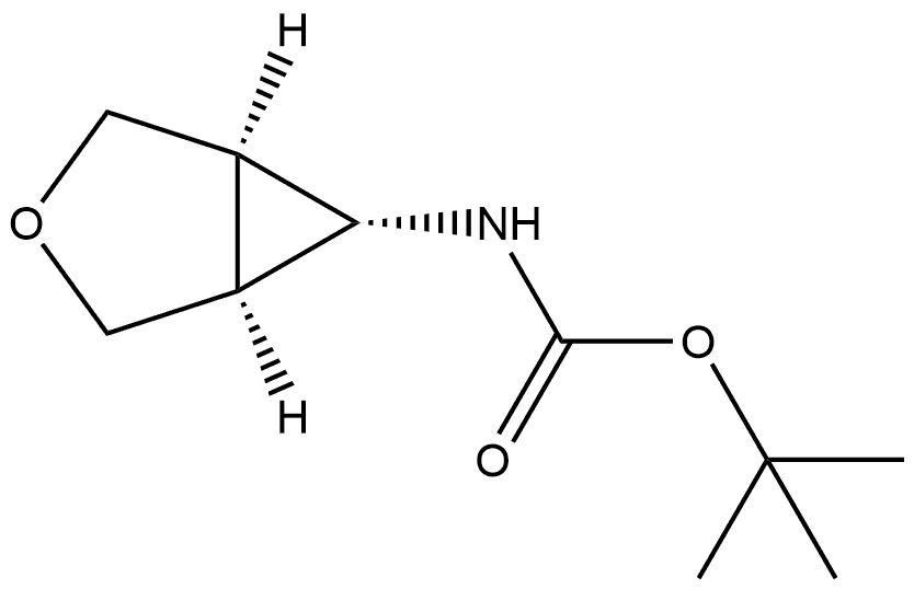 Carbamic acid, N-(1α,5α,6α)-3-oxabicyclo[3.1.0]hex-6-yl-, 1,1-dimethylethyl ester Structure