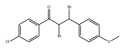 1-Propanone, 2,3-dibromo-1-(4-chlorophenyl)-3-(4-methoxyphenyl)- Structure