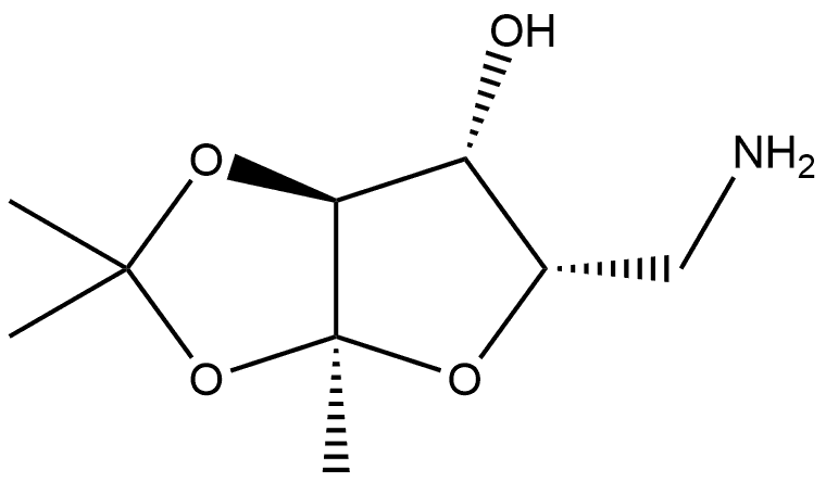 α-L-Sorbofuranose, 6-amino-1,6-dideoxy-2,3-O-(1-methylethylidene)- (9CI) Structure