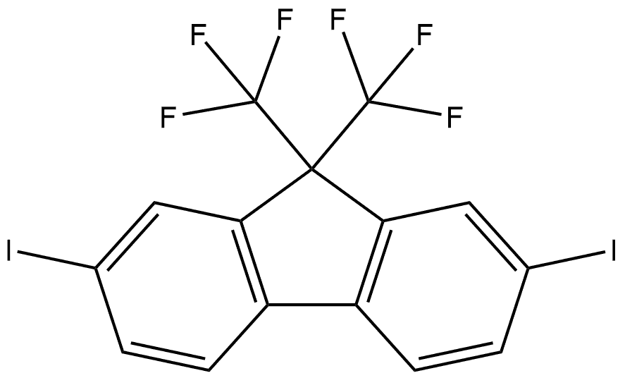 2,7-二碘-9,9-双(三氟甲基)-9H-芴 结构式