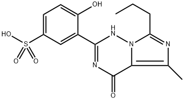 Benzenesulfonic acid, 3-(1,4-dihydro-5-methyl-4-oxo-7-propylimidazo[5,1-f][1,2,4]triazin-2-yl)-4-hydroxy-|伐地那非杂质
