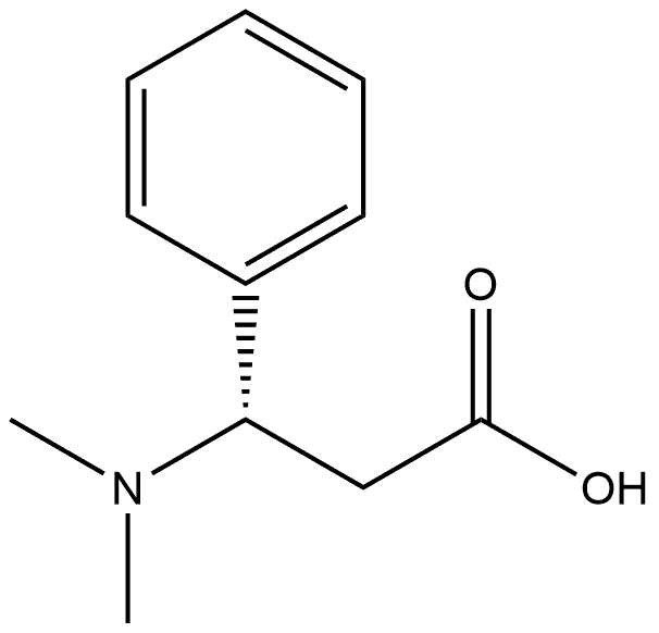 Benzenepropanoic acid, β-(dimethylamino)-, (βS)- Structure