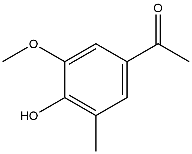 4-羟基-3-甲氧基-5-甲基苯乙酮 结构式