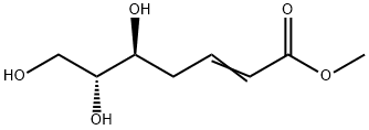 2-Heptenoic acid, 5,6,7-trihydroxy-, methyl ester, (5S,6R)- Struktur