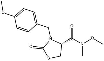 4-Thiazolidinecarboxamide, N-methoxy-3-[(4-methoxyphenyl)methyl]-N-methyl-2-oxo-, (4R)-