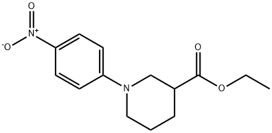 3-Piperidinecarboxylic acid, 1-(4-nitrophenyl)-, ethyl ester 化学構造式