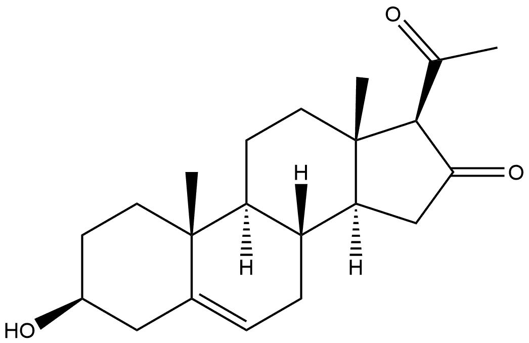 Pregn-5-ene-16,20-dione, 3-hydroxy-, (3β)- Structure