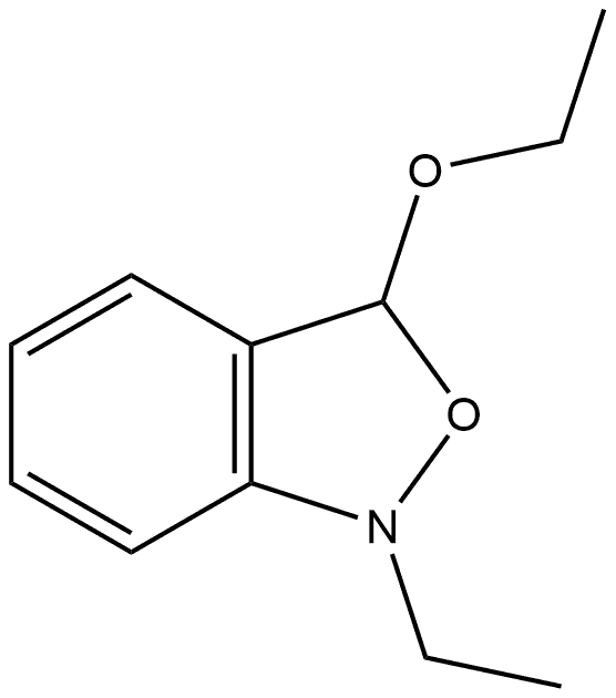 2,1-Benzisoxazole, 3-ethoxy-1-ethyl-1,3-dihydro- Structure