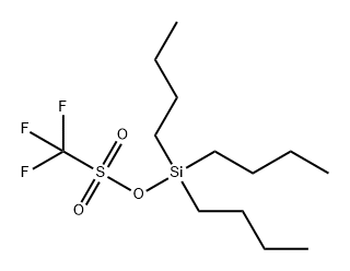 Methanesulfonic acid, 1,1,1-trifluoro-, tributylsilyl ester Struktur