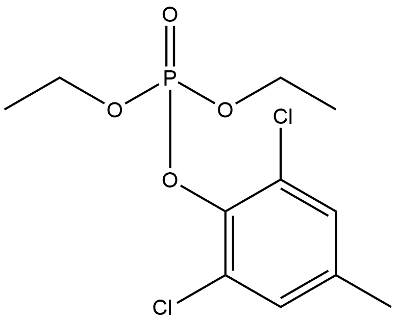 Phosphoric acid, 2,6-dichloro-p-tolyl diethyl ester Structure