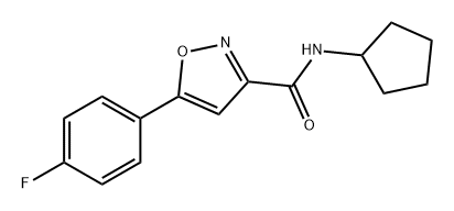 N-环戊基-5-(4-氟苯基)异恶唑-3-甲酰胺,912784-67-9,结构式