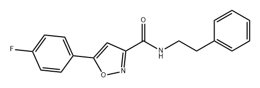 5-(4-氟苯基)-N-苯乙基异恶唑-3-甲酰胺 结构式