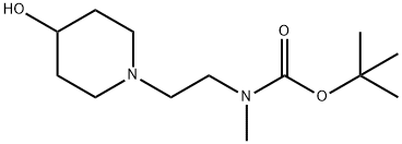 Carbamic acid, [2-(4-hydroxy-1-piperidinyl)ethyl]methyl-, 1,1-dimethylethyl ester (9CI) 结构式