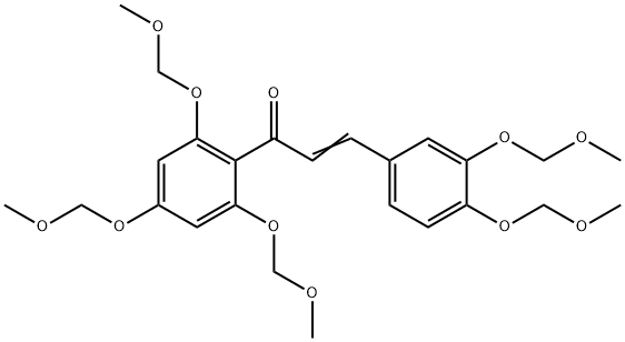 2-Propen-1-one, 3-[3,4-bis(methoxymethoxy)phenyl]-1-[2,4,6-tris(methoxymethoxy)phenyl]- Struktur