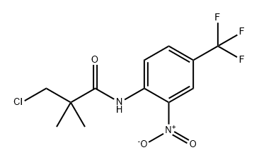 Propanamide, 3-chloro-2,2-dimethyl-N-[2-nitro-4-(trifluoromethyl)phenyl]- Structure