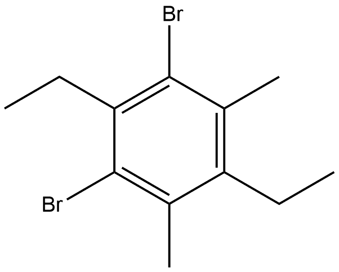 1,3-Dibromo-2,5-diethyl-4,6-dimethylbenzene 结构式