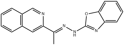 (E)-2-(2-(1-(异喹啉-3-基)亚乙基)肼基)苯并[D]恶唑 结构式