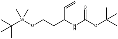 Carbamic acid, [1-[2-[[(1,1-dimethylethyl)dimethylsilyl]oxy]ethyl]-2-propenyl]-, 1,1-dimethylethyl ester (9CI) 结构式