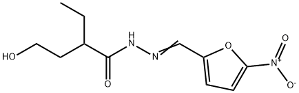 Butanoic acid, 2-ethyl-4-hydroxy-, 2-[(5-nitro-2-furanyl)methylene]hydrazide,91338-37-3,结构式