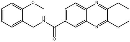 2,3-二乙基-N-[(2-甲氧基苯基)甲基]喹喔啉-6-甲酰胺 结构式