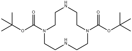 1,4,7,10-四氮杂环十二烷-1,7-二羧酸二叔丁酯 结构式