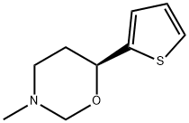 2H-1,3-Oxazine, tetrahydro-3-methyl-6-(2-thienyl)-, (6S)- Struktur