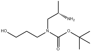 1,1-Dimethylethyl N-[(2S)-2-aminopropyl]-N-(3-hydroxypropyl)carbamate Structure