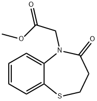 1,5-Benzothiazepine-5(2H)-acetic acid, 3,4-dihydro-4-oxo-, methyl ester (9CI) Struktur