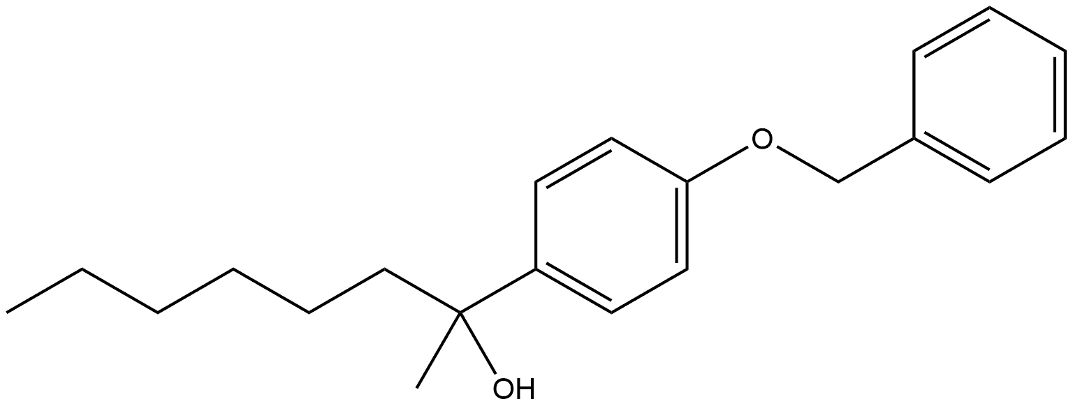 α-Hexyl-α-methyl-4-(phenylmethoxy)benzenemethanol Structure