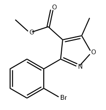 3-(2-溴苯基)-5-甲基异噁唑-4-甲酸甲酯, 91394-74-0, 结构式