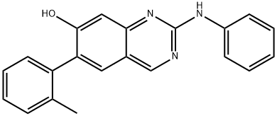 2-(Phenylamino)-6-(o-tolyl)quinazolin-7-ol 化学構造式