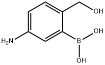 (5-氨基-2-(羟甲基)苯基)硼酸,914397-76-5,结构式