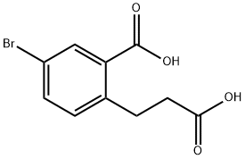 Benzenepropanoic acid, 4-bromo-2-carboxy- 化学構造式