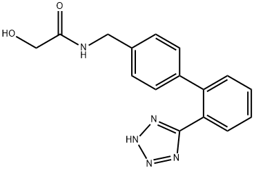 2-Hydroxy-N-[[2'-(2H-tetrazol-5-yl)[1,1'-biphenyl]-4-yl]methyl]acetamide Structure