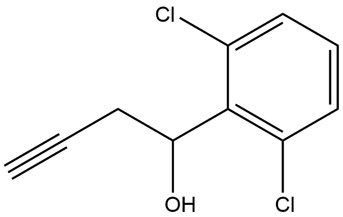 Benzenemethanol, 2,6-dichloro-α-2-propyn-1-yl- 化学構造式