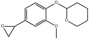 2H-Pyran, tetrahydro-2-[2-methoxy-4-(2-oxiranyl)phenoxy]- Structure