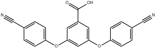 Benzoic acid, 3,5-bis(4-cyanophenoxy)- 化学構造式